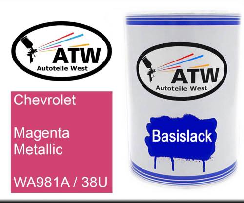 Chevrolet, Magenta Metallic, WA981A / 38U: 500ml Lackdose, von ATW Autoteile West.